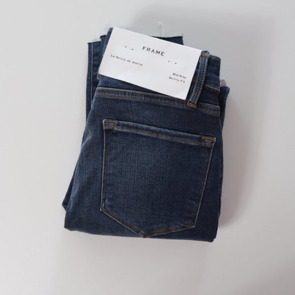 Frame Le Skinny De Jeanne Joli Raw Hem Jeans 25 - Picture 5 of 6